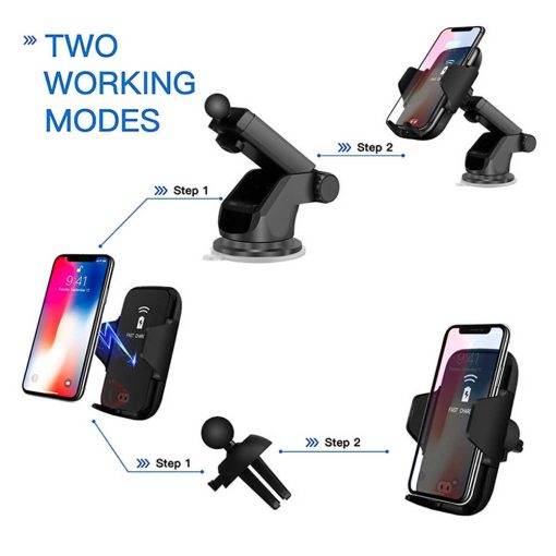 Vitog D1 Automatic Infrared induction Sensor holder Wireless Car Charger for iPhone X XS Max XR.jpg q50 1