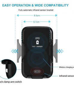 Vitog D1 Automatic Infrared induction Sensor holder Wireless Car Charger for iPhone X XS Max XR.jpg q50 2
