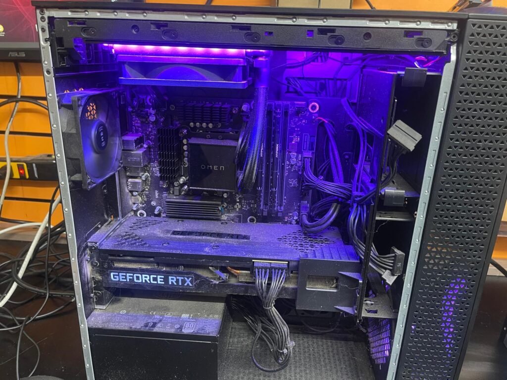 Gaming system repair in progress at Tech Gate Computers