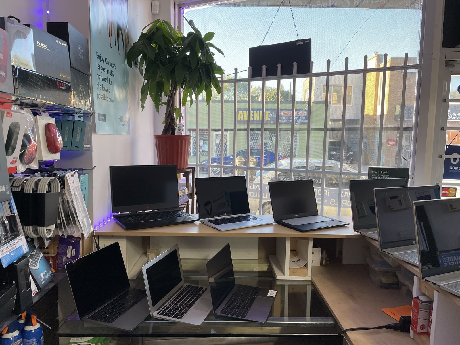 Inside Tech Gate Computers on Wyandotte St W in Windsor, Ontario, a short walk from the University of Windsor